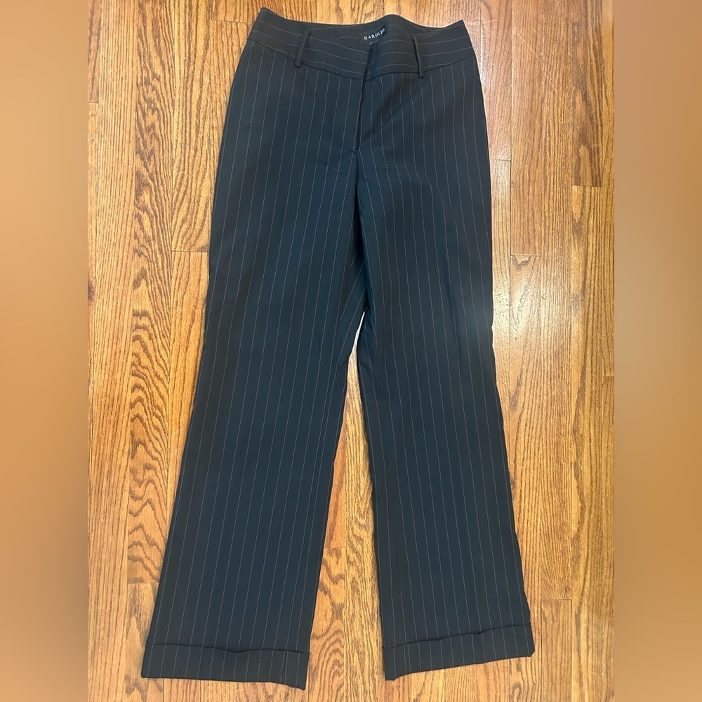 Harold's Black Pinstripe Trousers